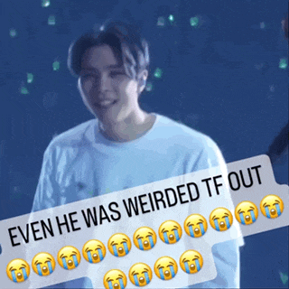 a picture of a young man with a caption that says " even he was weirded tf out "