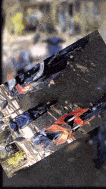 a picture of a person riding a motorcycle with the letters a and b on the bottom