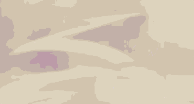 a close up of a person 's face with purple and white lines on it .