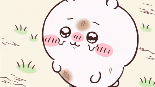 a cartoon character with a marshmallow head and a cape