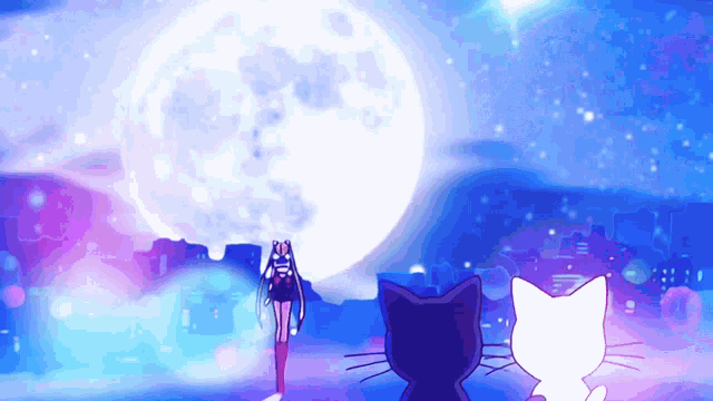 a woman in a superhero costume is standing in front of a full moon
