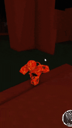 a cartoon character in a video game is wearing a red outfit
