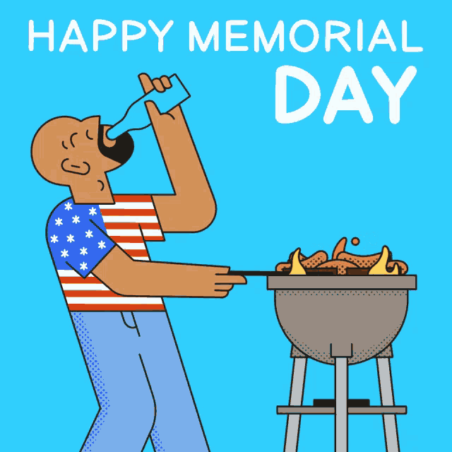 Happy Memorial Day Grill GIF - Happy Memorial Day Grill Burgers GIFs
