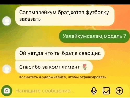 a screenshot of a text message in a foreign language with a green border