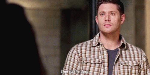 Theres T He Door Jensen Ackles GIF - Theres T He Door Jensen Ackles Dean Winchester GIFs