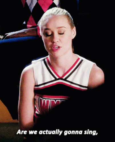 Glee Kitty Wilde GIF - Glee Kitty Wilde Are We Actually Gonna Sing GIFs