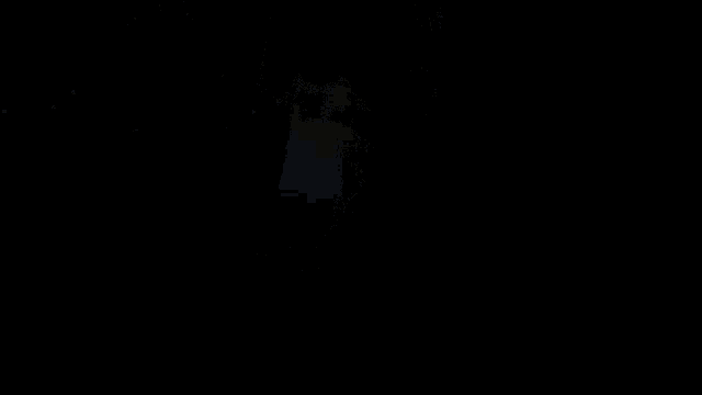 a blurry picture of a person 's face with a blue sky in the background