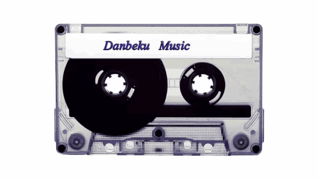 a cassette tape with danbeku music written on the label