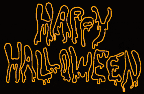 a black background with the words happy halloween written in orange