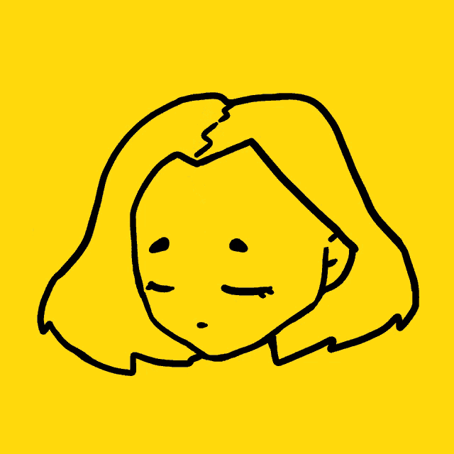 a drawing of a woman 's face with an egg sticking out of her mouth