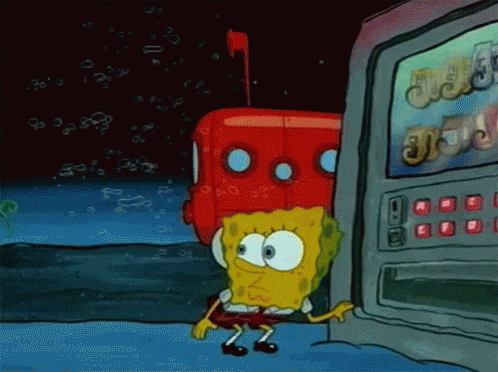 Bus Stop Problems GIF - Sponge Bob Square Pants Vending Machine GIFs