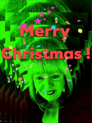 a green background with the words merry christmas