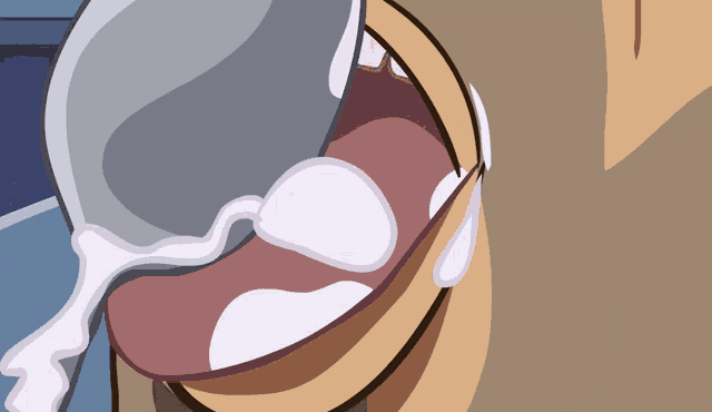 Yogurt Licking Spoon GIF