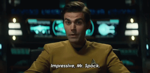 Impressive Mr Spock James T Kirk GIF - Impressive Mr Spock James T Kirk Star Trek Strange New Worlds GIFs