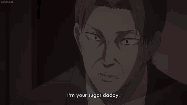 a man says i 'm your sugar daddy in a dark room