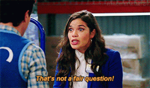 Superstore Amy Sosa GIF - Superstore Amy Sosa Thats Not A Fair Question GIFs