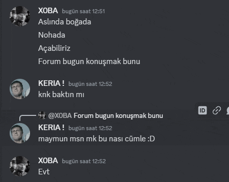 a screenshot of a text conversation between xoba and nohada