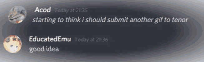 a screenshot of a conversation between acod and educatedemu