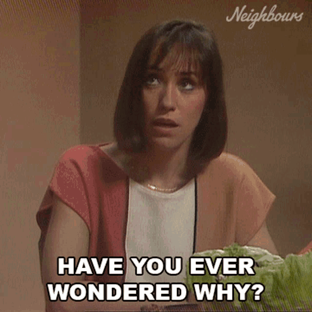 Have You Ever Wondered Why Neighbours GIF - Have You Ever Wondered Why Neighbours Why GIFs