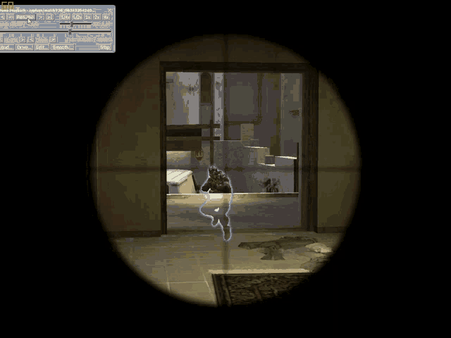 a person holding a sniper rifle in a video game with a screen that says noobs dream