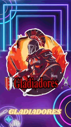 a poster of a gladiator with a sword and shield
