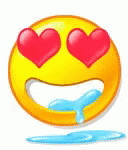 Heart Eye Emoji Drooling Emoji GIF - Heart Eye Emoji Drooling Emoji GIFs