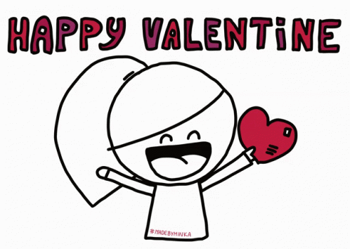 Madebyminka Happy Valentine GIF - Madebyminka Happy Valentine Love You GIFs