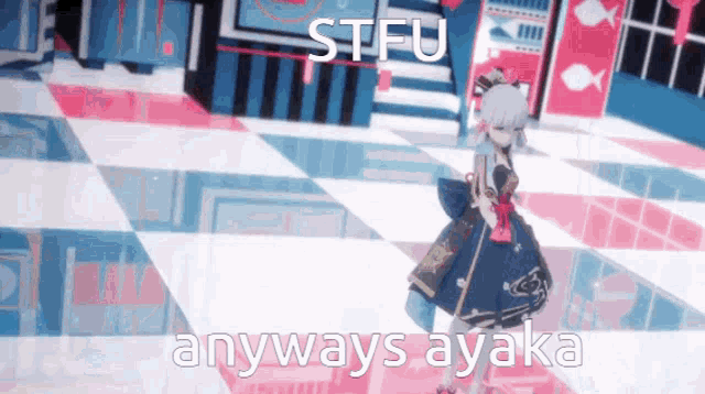 Stfu Anyway Ayaka Ayaka GIF - Stfu Anyway Ayaka Ayaka Genshin Impact GIFs