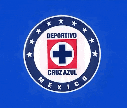 the logo for club de futbol cruz azul has a blue cross in the center