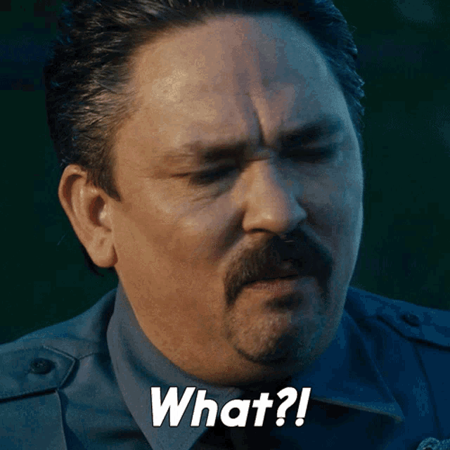 a man with a beard and mustache is asking the question what