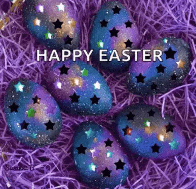 Sparkling Eggs Easter GIF - Sparkling Eggs Easter Stars GIFs