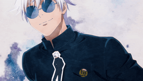 a drawing of a man wearing sunglasses and a tie with the letter g on his pocket