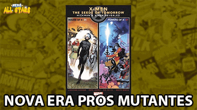 a comic book called x-men the seeds of tomorrow is shown