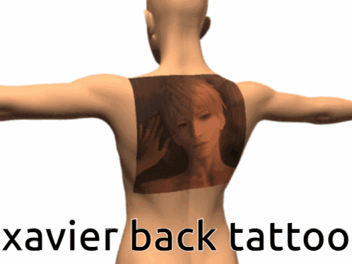 Xavier Back Tattoo GIF - Xavier Back Tattoo Love And Deepspace GIFs