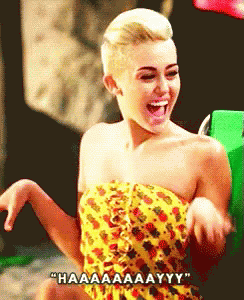 Miley Haaaay GIF