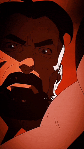 a cartoon of a man with a beard and mustache