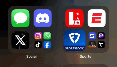 an app called sportsbook is displayed on a phone