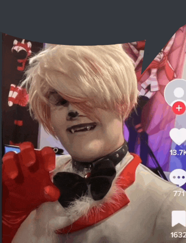 a man in a cat costume has 1632 likes