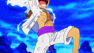 monkey d luffy from one piece is shown in a cartoon