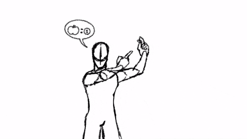 a black and white drawing of a group of people with their hands in the air