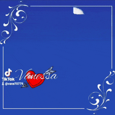 a picture of a woman with a heart and the name vanessa