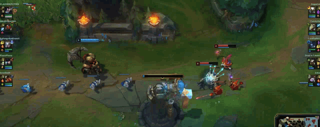 a league of legends game is being played on a computer monitor