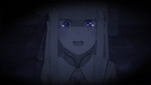 a girl with long white hair and blue eyes is looking at the camera