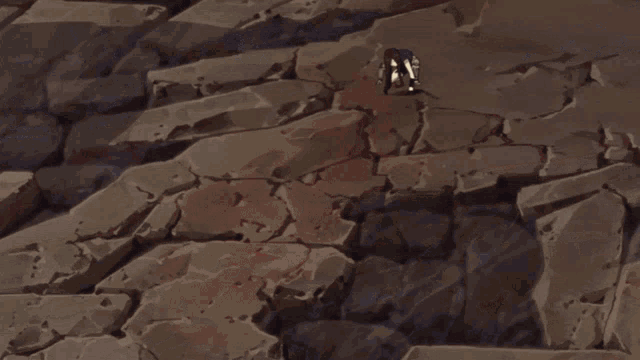 a cartoon of a girl falling into a hole