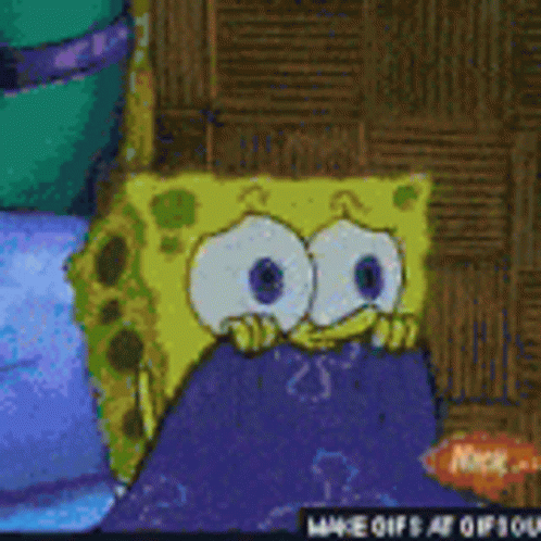 Scared Bed Time GIF - Scared Bed Time Spongebob GIFs