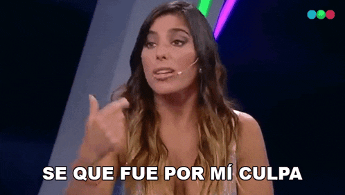 a woman says se que fue por mi culpa in a microphone