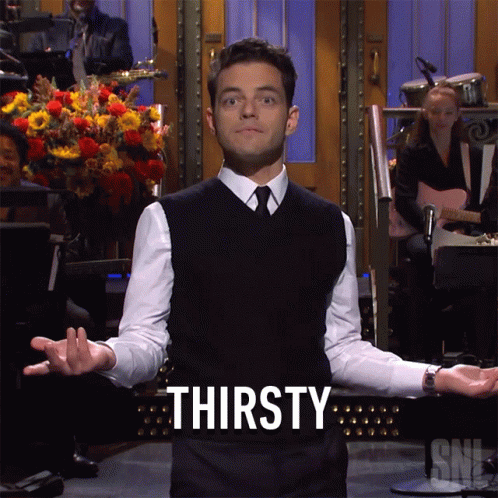 Thirsty Rami Malek GIF - Thirsty Rami Malek Saturday Night Live GIFs