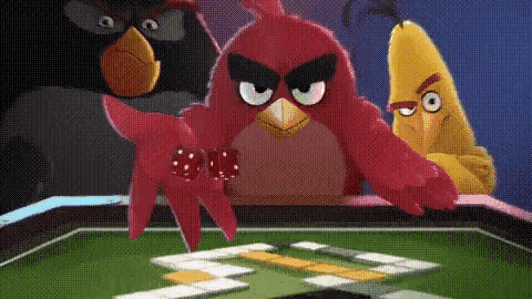 Angry Birds Rolling Dice GIF - Angry Birds Rolling Dice Numbers GIFs