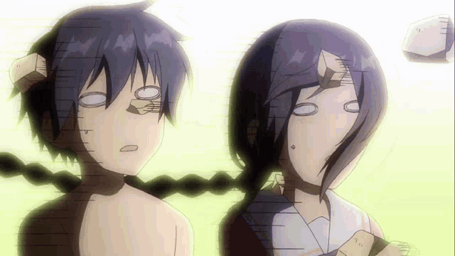a boy and a girl are standing next to each other