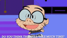 a cartoon character with glasses and the words do you think this will take much time below him